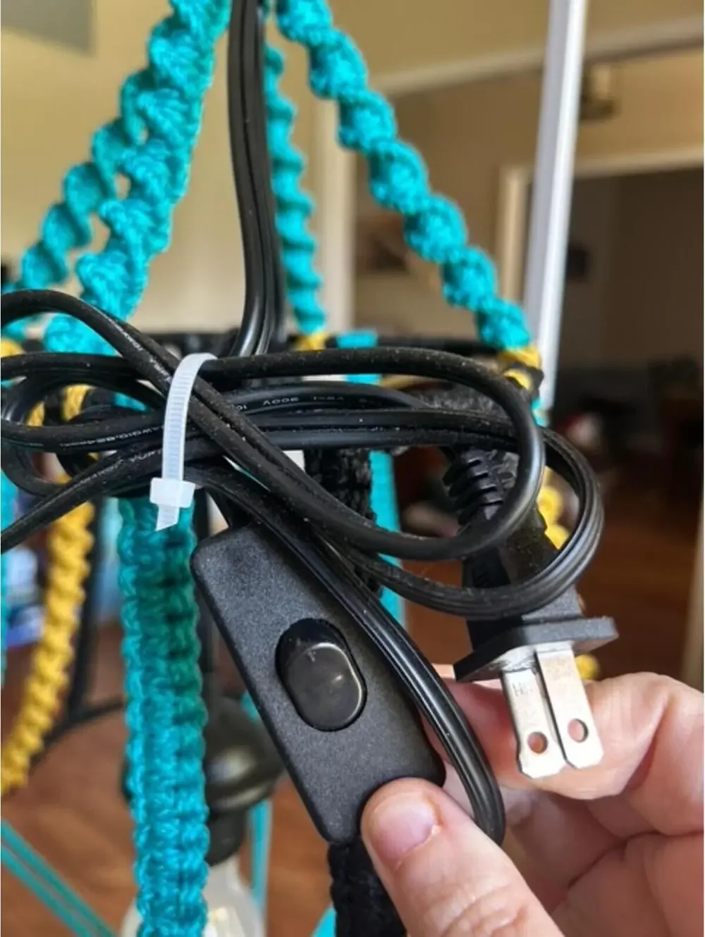 Jacksonville Jaguars Handmade Macrame Hanging Light Fixture with Football Beads